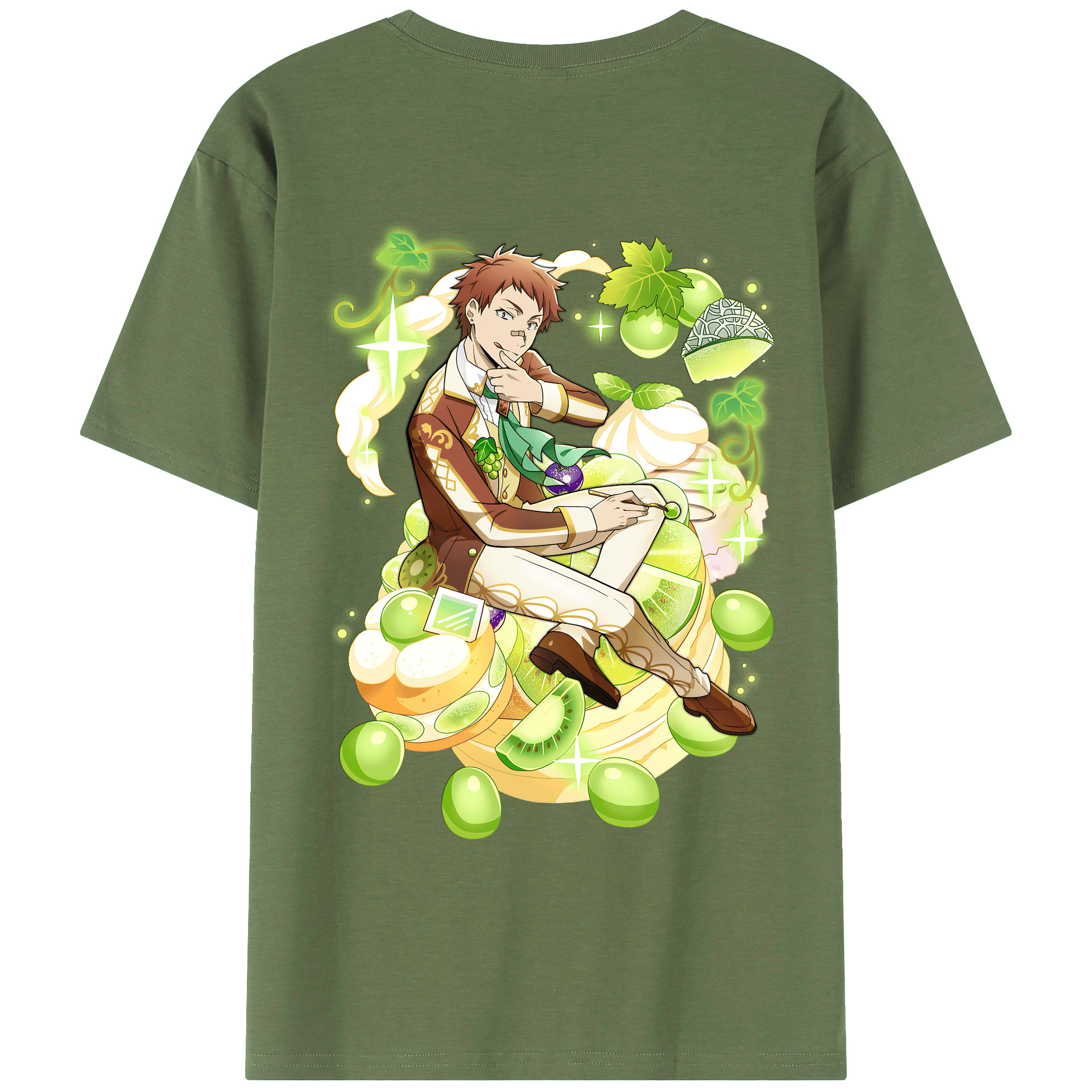 （画像用） 文豪ストレイドッグス Bungo Stray Dogs 綿100％ メンズ半袖Tシャツ（バックプリント） 通気性